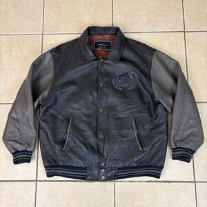 Phat Farm Vintage Y2K Leather Jacket Size 2XL